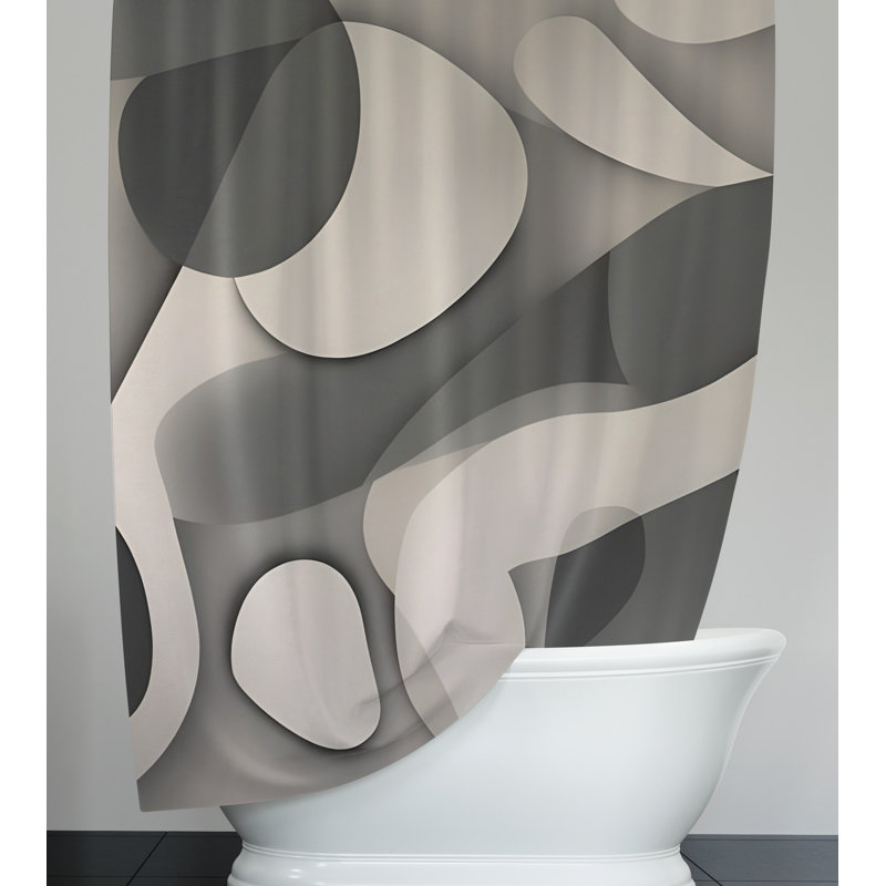 Rideau de douche abstrait Daberechi, H 83 po x l 70 po