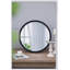 Miroir mural 20 "x 20" avec cadre en bois et finition noire-609716142
