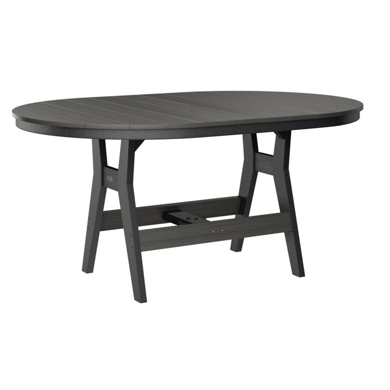 Table de bar berlinoise Berlin, Noir, Gris côtier, 38.87" H x 64" W x 44" D