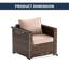 Chaise de patio en osier avec coussins-1994302630