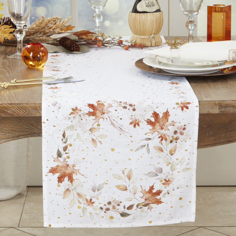 Golden Harvest Leaf Table Runner