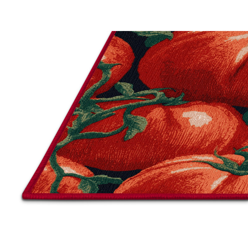  Tapis lavable tomates Beefsteak, Rectangulaire 7 pi x 10 pi