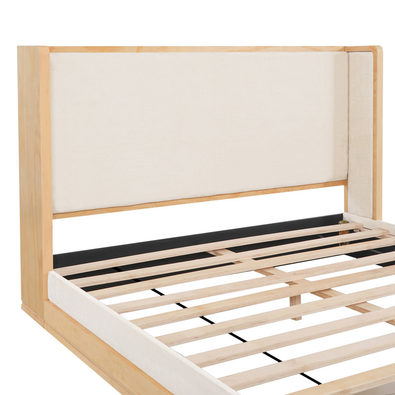 Lit plateforme tapissier Skova, Grand lit