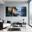 Scénario et paysages urbains Sunlit Forest Stream Misty Morning Glow, ensemble de 3 impressions sur toile-1596716093