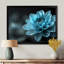 Monochromes bleu, noir, dahlia beauté - Dahlia, art mural-1627312164-1627312171