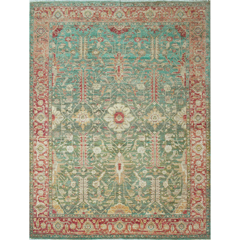 Handmade Wool Oriental Area Rug, Rectangle 9' x 12'