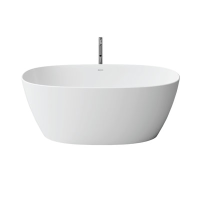 66.65'' x 28.15'' Freestanding Soaking Solid Surface Bathtub