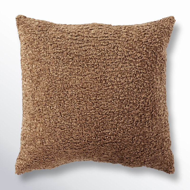 Housse de coussin décoratif carré en polyester Zareen, Taupe Zazzle, 24 po x 24 po
