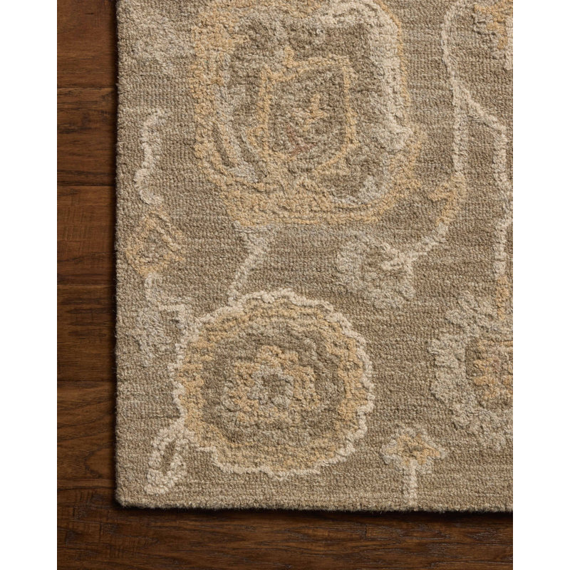 Chris Loves Julia x Loloi Dorothea Oak / Natural Area Rug, Square 1'6"