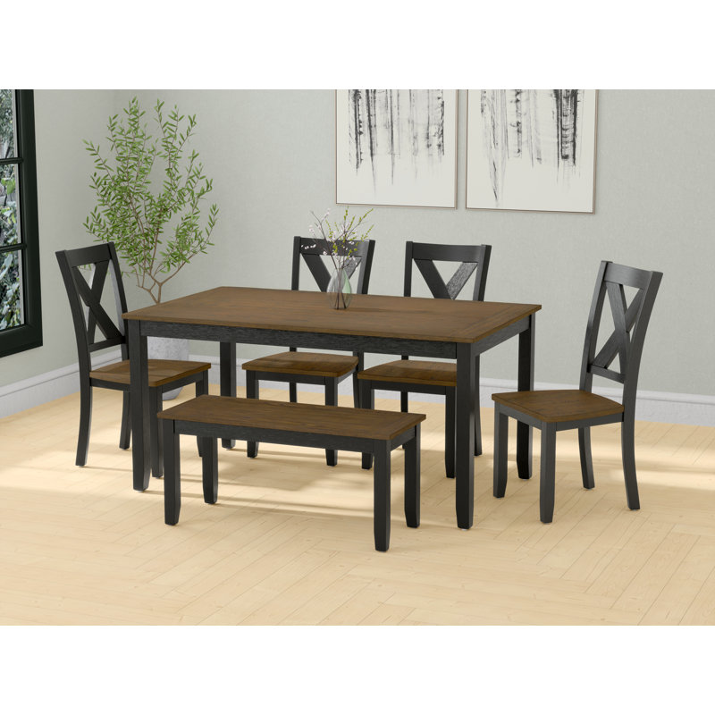 Fenrys 6-Person Solid Wood Dining Set