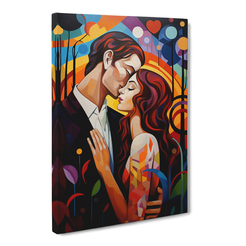Lovers Modern No.2 - Wrapped Canvas Print, 60cm H x 40cm W x 3cm D