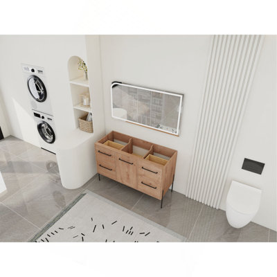 Ensemble de meuble-lavabo autoportant 48 po (46-7 / 8 po) et 4 tiroirs ((KD-PACKING) -Vanity seulement)