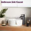 Robinet de lavabo de salle de bain 1 trou - Noir mat, acier inoxydable, structure moderne, design noir-124464682