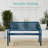 Rhanes Indoor Outdoor Steel Garden Bench w/ Geometric Backrest, Foot Levelers-2012533251