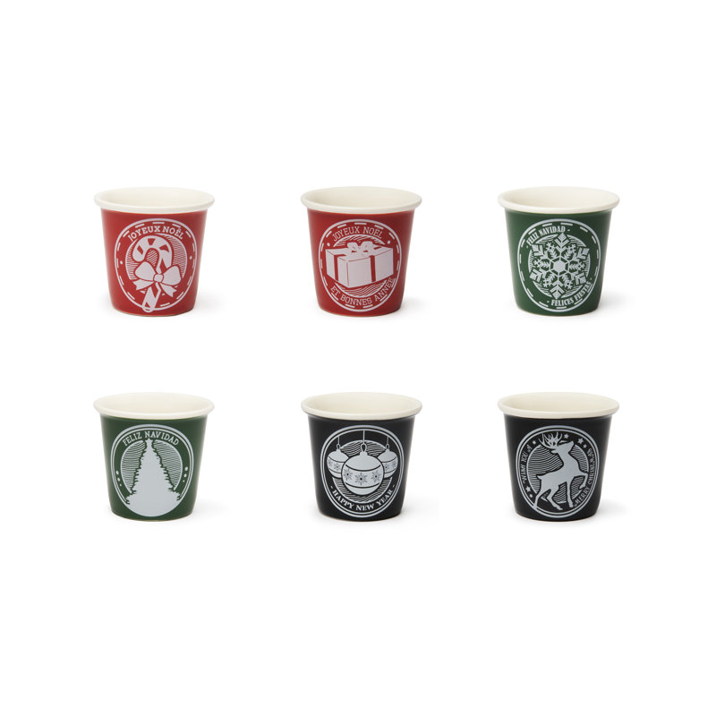 Christmas Stamp Porcelain Coffee Cup