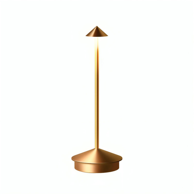  Lampe de table Pinnacle de conception minimaliste moderne, base conique, abat-jour pyramide inversée, idéale pour les espaces contemporains
