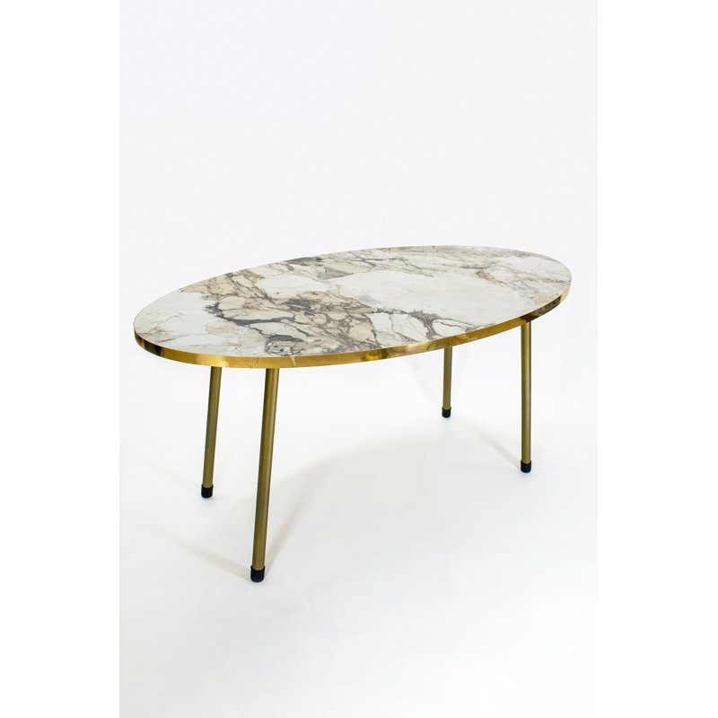 Melany 35cm Console Table, White Marble
