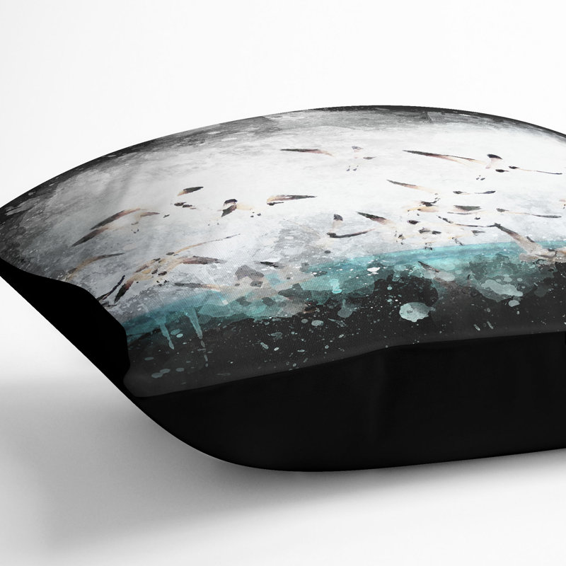 Square Throw Cushion, Black, 40cm H x 40cm W x 15cm D