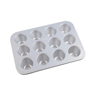 Baker's Secret 12 Cup Non-Stick Steel Muffin Pan with Lid