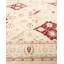 Tapis ivoire / bourgogne noué à la main de conception unique Lillianah Mogul 9 pi 3 po x 11 pi 10 po