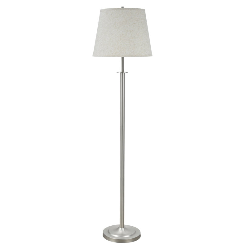 60'' Matte Brushed Nickel Floor Lamp