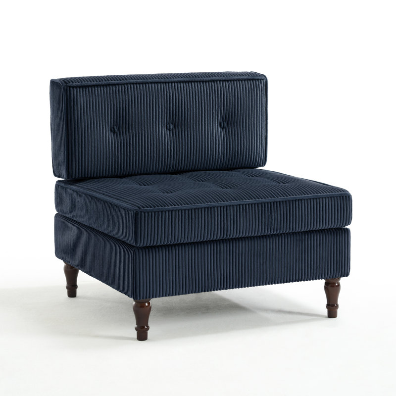 Upholstered Accent Chair, Navy