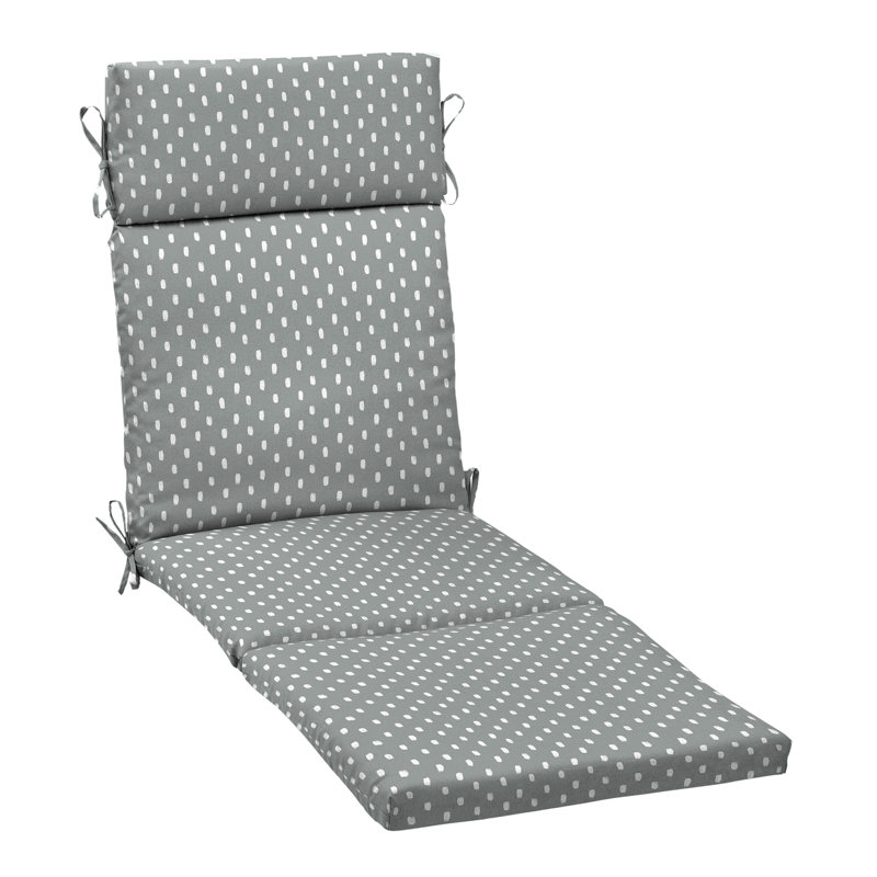 ARDEN 1 - Piece Outdoor Seat/Back Cushion, Gray Polyester/Polyester Blend
