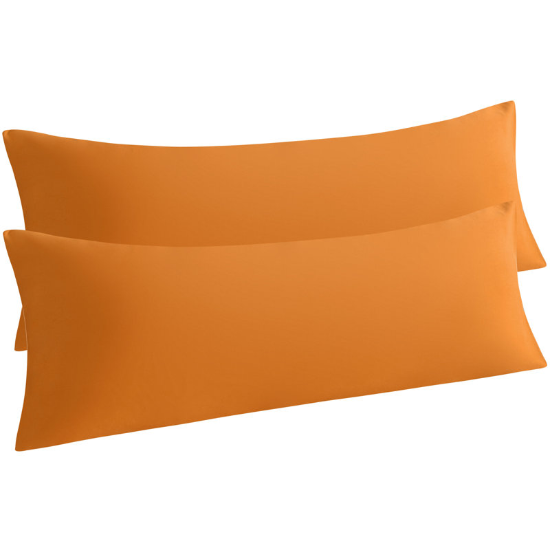 2PC Hypoallergenic Microfiber body pillowcase, Pale Orange