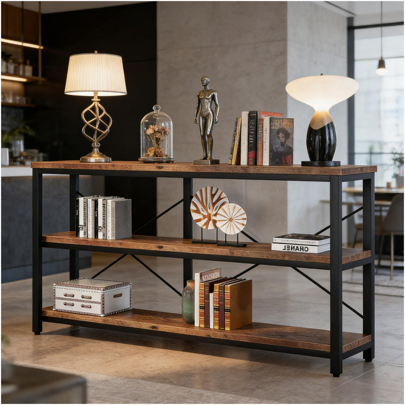Console Table,3-Tier Hall Storage Shelf,Sofa Table