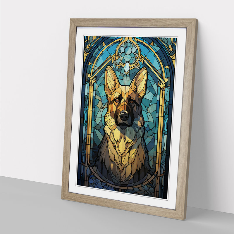 Single Picture Frame Print on Wood, Oak Framed, 64cm H x 46cm W