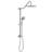10 Inch Wall Mount Dual Shower Heads with Handheld Shower and Slide Bar in Chrome