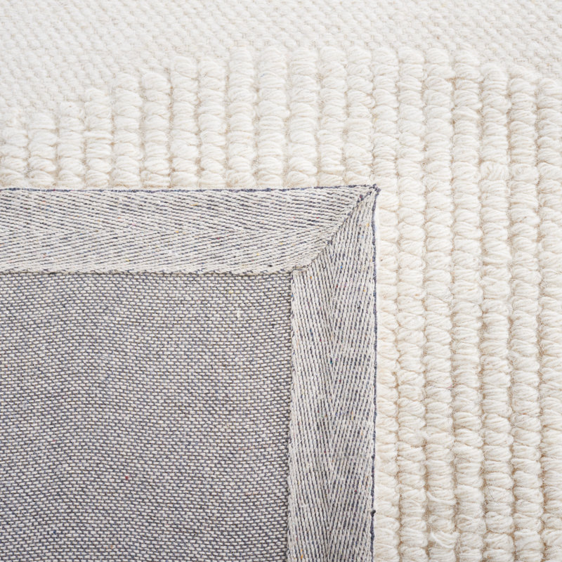 Tapis ivoire fait à la main Charvik, Rectangle 8 pi x 10 pi