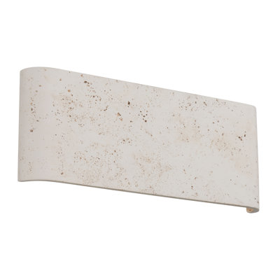  Stela Integrated LED 16in Outdoor Wall in White Travertine