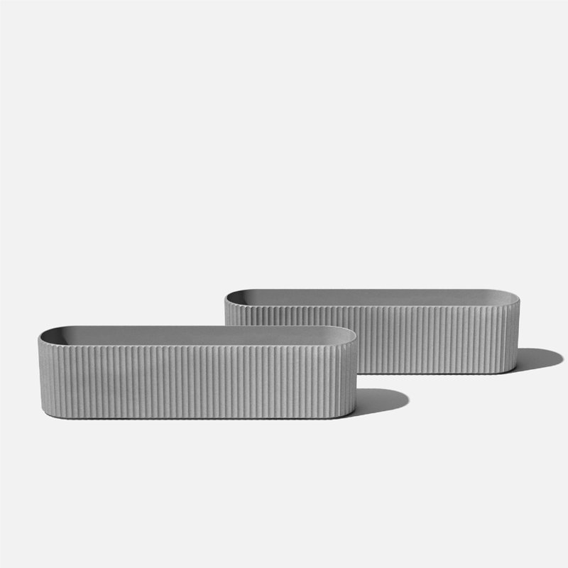 Veradek Demi Series Window Box 36" Planter, 2, Grey