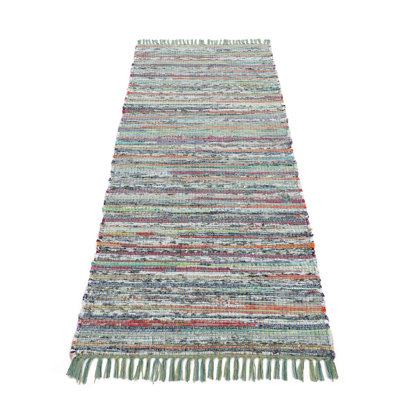 Chindi Hand Woven Kilim Green Rug
