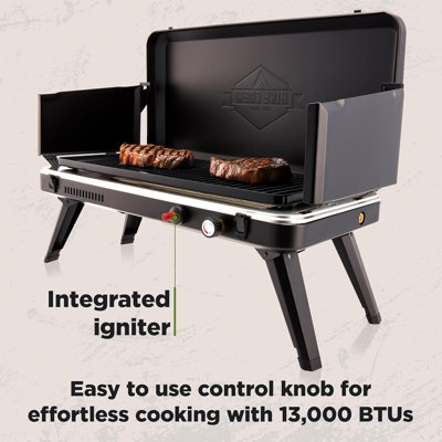 Hike Crew Gas Camping Grill – 13,000 BTU Portable Propane Stove for Camping, Hiking & Camp Kitchens