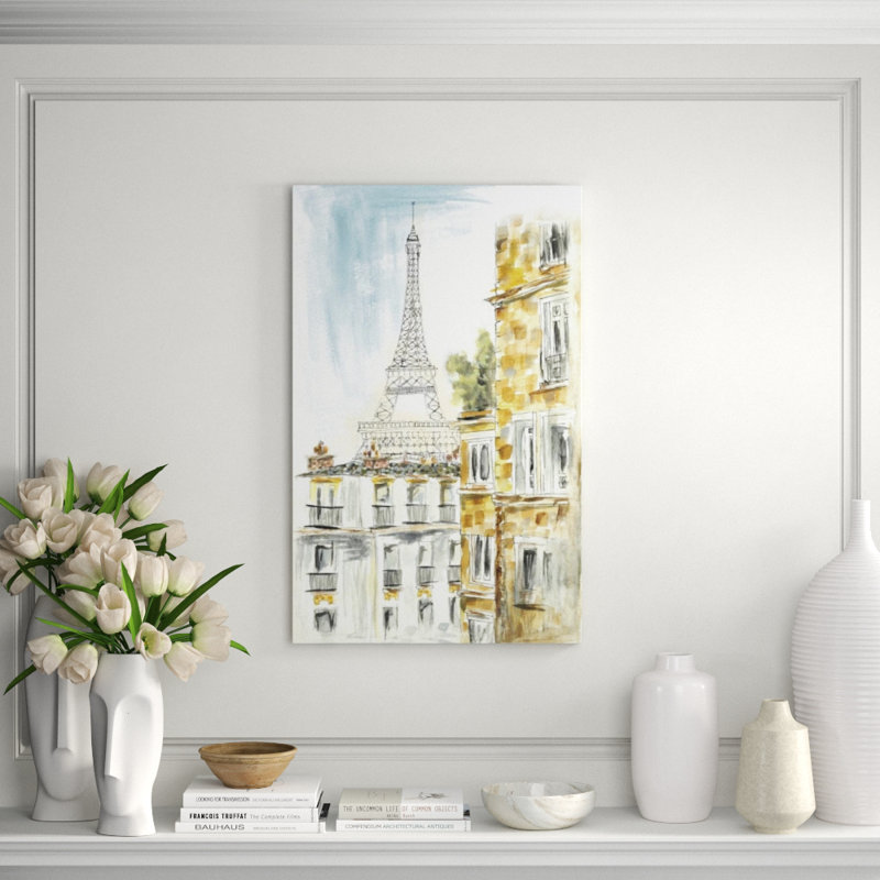 Parisian Paradise Print by Janice Aron, 38" H x 24" W x 1.5" D, Glass Coat