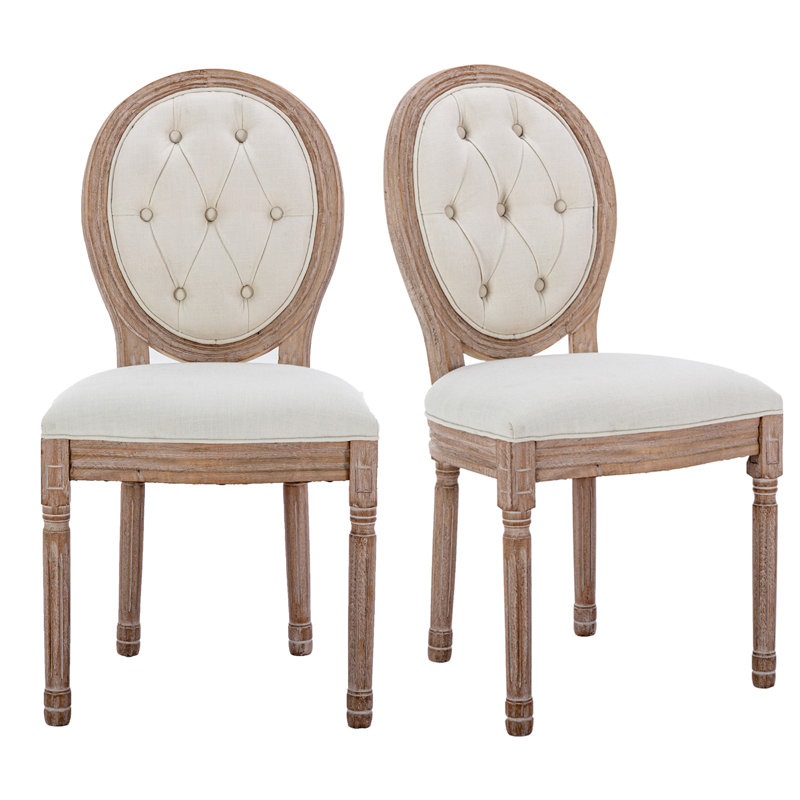 Chaises de salle à manger Claritha Mid-Century King Louis