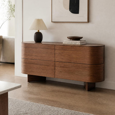 Minimalist sliding-door side cabinet