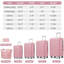 Ensemble de 6 valises avec sacs de voyage, valises rigides extensibles avec roulettes, verrou TSA, rose