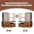 Mini Fridge Stand with Wine Rack, Kitchen Bakers Rack with Power Outlet, Microwave Oven Stand, Coffee Bar-703150128