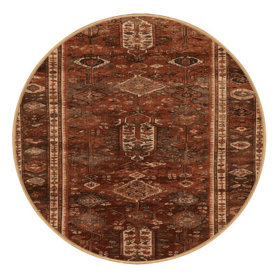 Tapis brun turc lavable à la machine