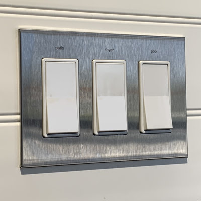 Custom Labelled Magnetic Cover 3 Gang Rocker Wall Plate