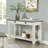 Entryway table with 3 drawers bottom shelf
