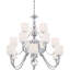Lustre classique/traditionnel 15 lumières ombré Christena