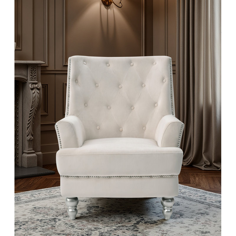 Chaise noire Pamplona, Tissu ivoire