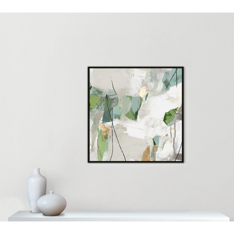 Enchanted Emerald I by Tom Reeves Print, 37.5" H x 37.5" W x 2" D, Espresso Floater Framed