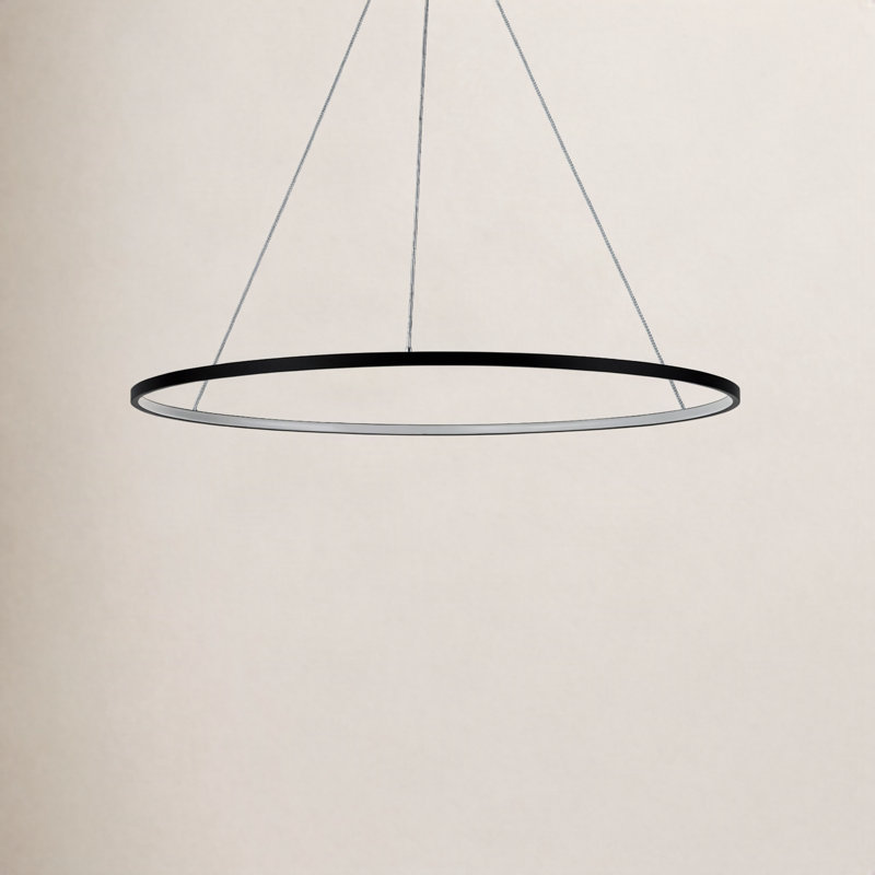 Odin 1 - Light LED Pendant, Matte Black, 0.75" H x 34.88" W x 34.88" D