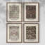 «William Morris II», ensemble de 4 reproductions encadrées-786858430-786858427