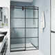 Elan 60-64" W x 74" H Sliding Frameless Shower Door with 3/8" Clear Glass